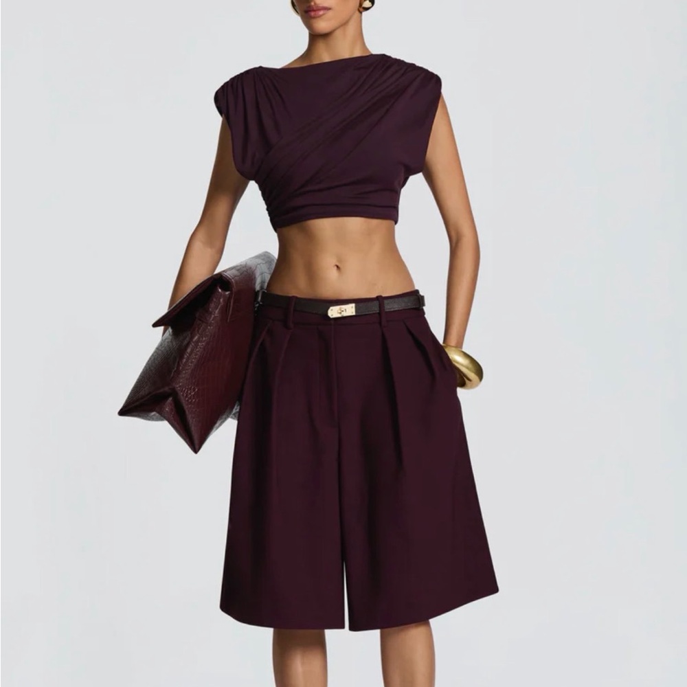 Babyboo AUSRA BERMUDA SHORTS - PLUM Medium NWT